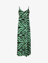 Robe longue à fines bretelles imprimé graphique - Vert - 1