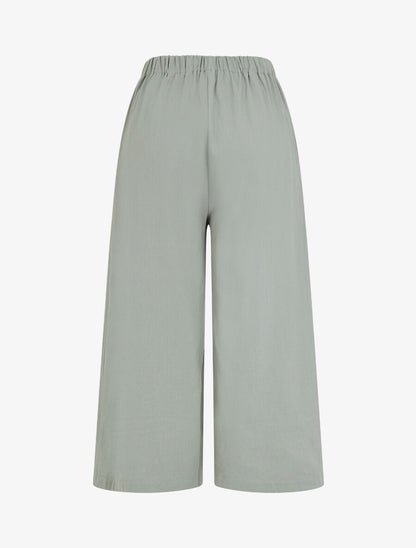 Pantalon ample à taille élastiquée - Vert d&