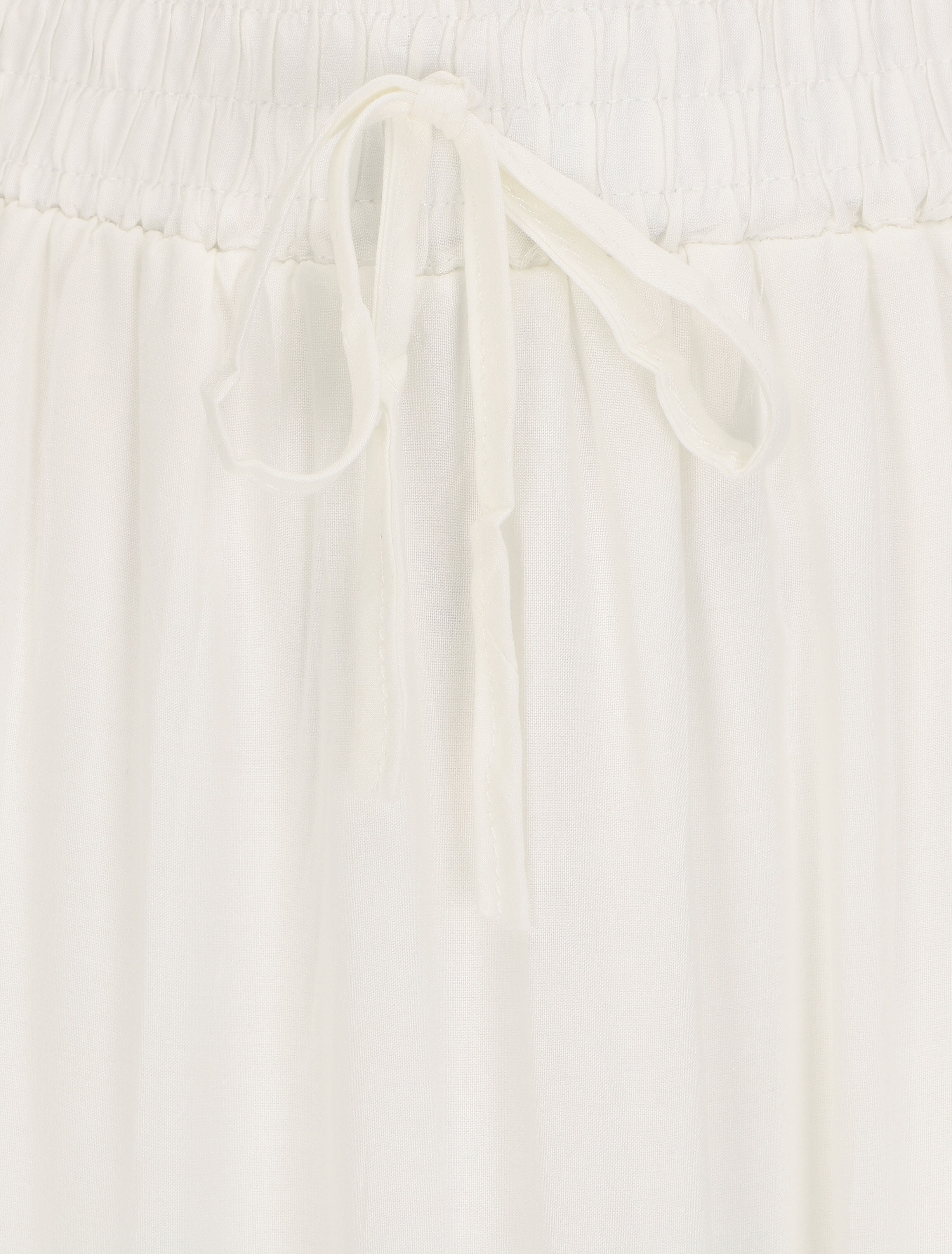Jupe longue à taille élastiquée - Blanc - 3