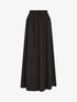 Jupe longue à taille élastiquée - Noir - 1