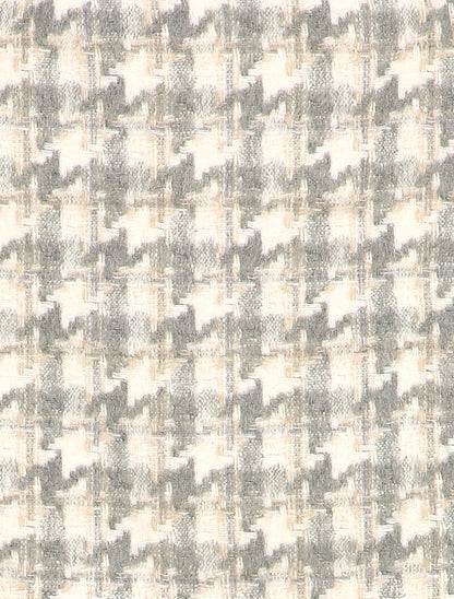 Mini-jupe fendue en feutrine imprimé pied de poule - Gris clair - 3