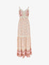 Robe longue fleuri à bretelles - Rose - 1