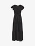 Robe longue unie manches courtes - Noir - 1