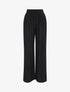Pantalon droit et fluide uni - Noir - 1