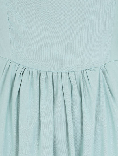 Robe longue dos nu à nouer - Vert d&