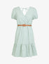 Robe mi-longue à carreaux - Vert d&