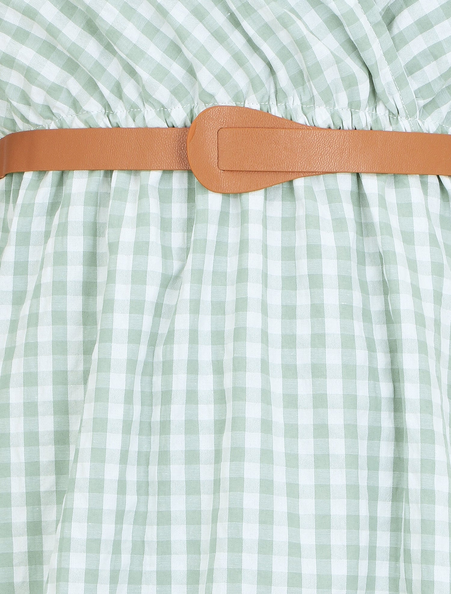 Robe mi-longue à carreaux - Vert d&