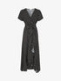 Robe longue à imprimé pois - Noir - 1