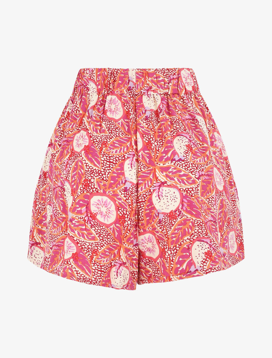 Short fluide à imprimé fantaisie - Rose - 2