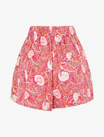 Short fluide à imprimé fantaisie - Rose - 2
