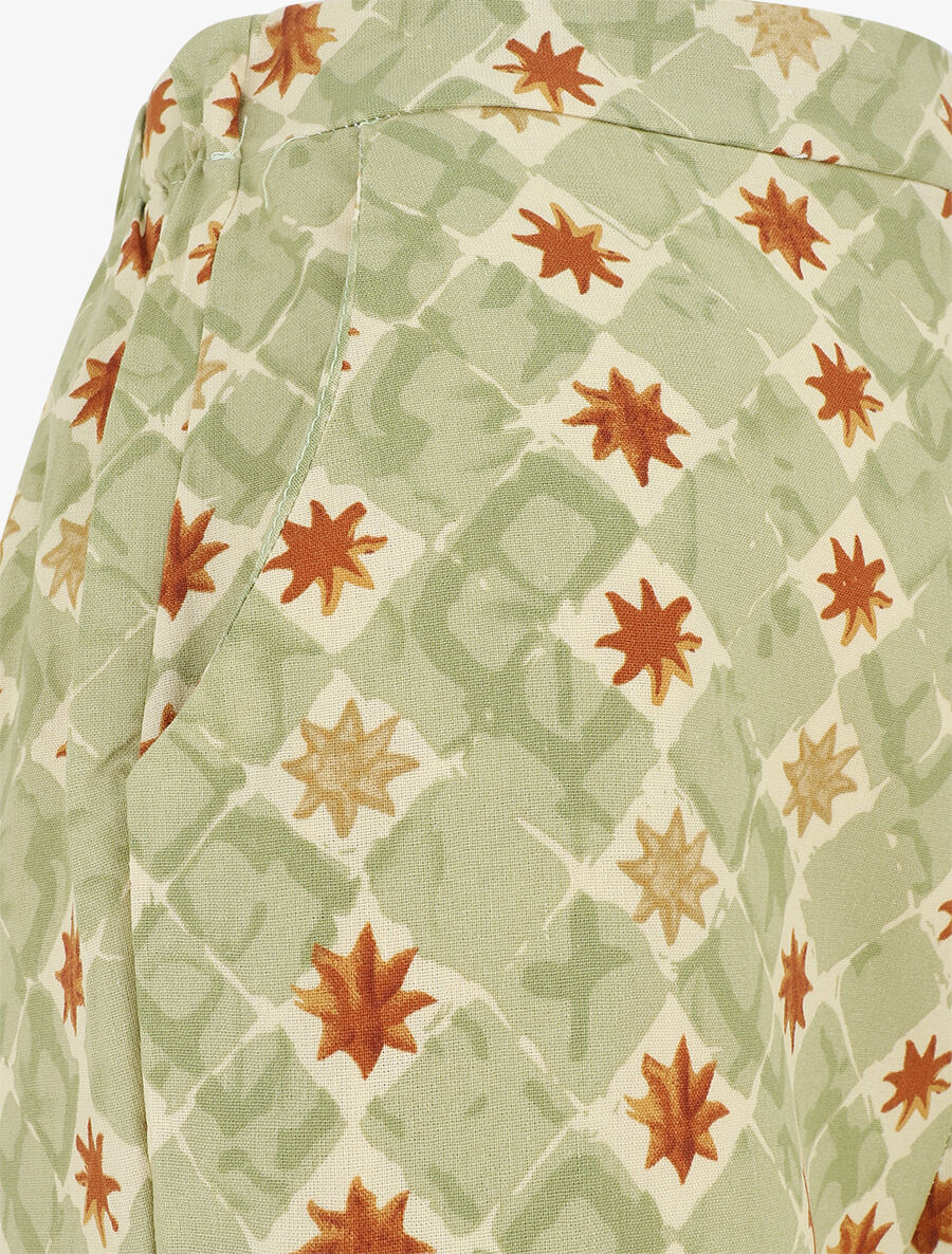 Pantalon ample à imprimé fantaisie - Vert d&