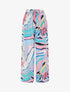 Pantalon fluide imprimé fantaisie - Lilas - 5