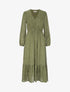 Robe longue à imprimé moucheté - Kaki - 1