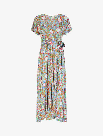 Robe longue imprimé fantaisie - Bleu - 1