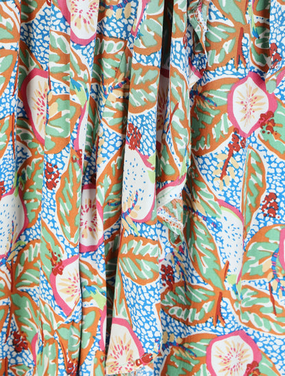 Robe longue imprimé fantaisie - Bleu - 3