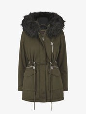 Parka fourrée à capuche - Kaki - 4