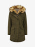 Parka à capuche fourrure synthétique amovible - Kaki/camel - 6