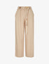 Pantalon droit taille haute élastiquée - Beige - 4