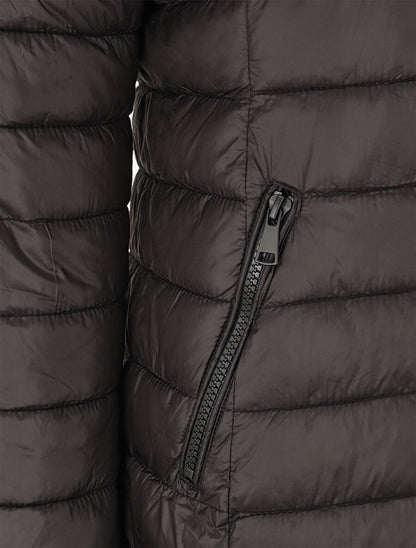 Doudoune réversible uni à capuche - Noir - 3