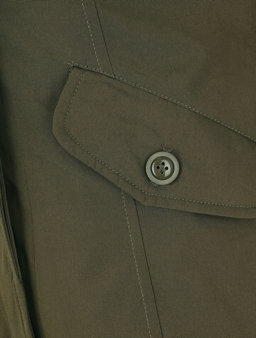 Parka uni à fourrure synthétique amovible - Kaki/noir - 3