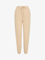 Jogging uni à broderie - Beige - 1