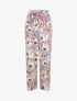 Pantalon wide leg imprimé hibiscus - Lilas - 1