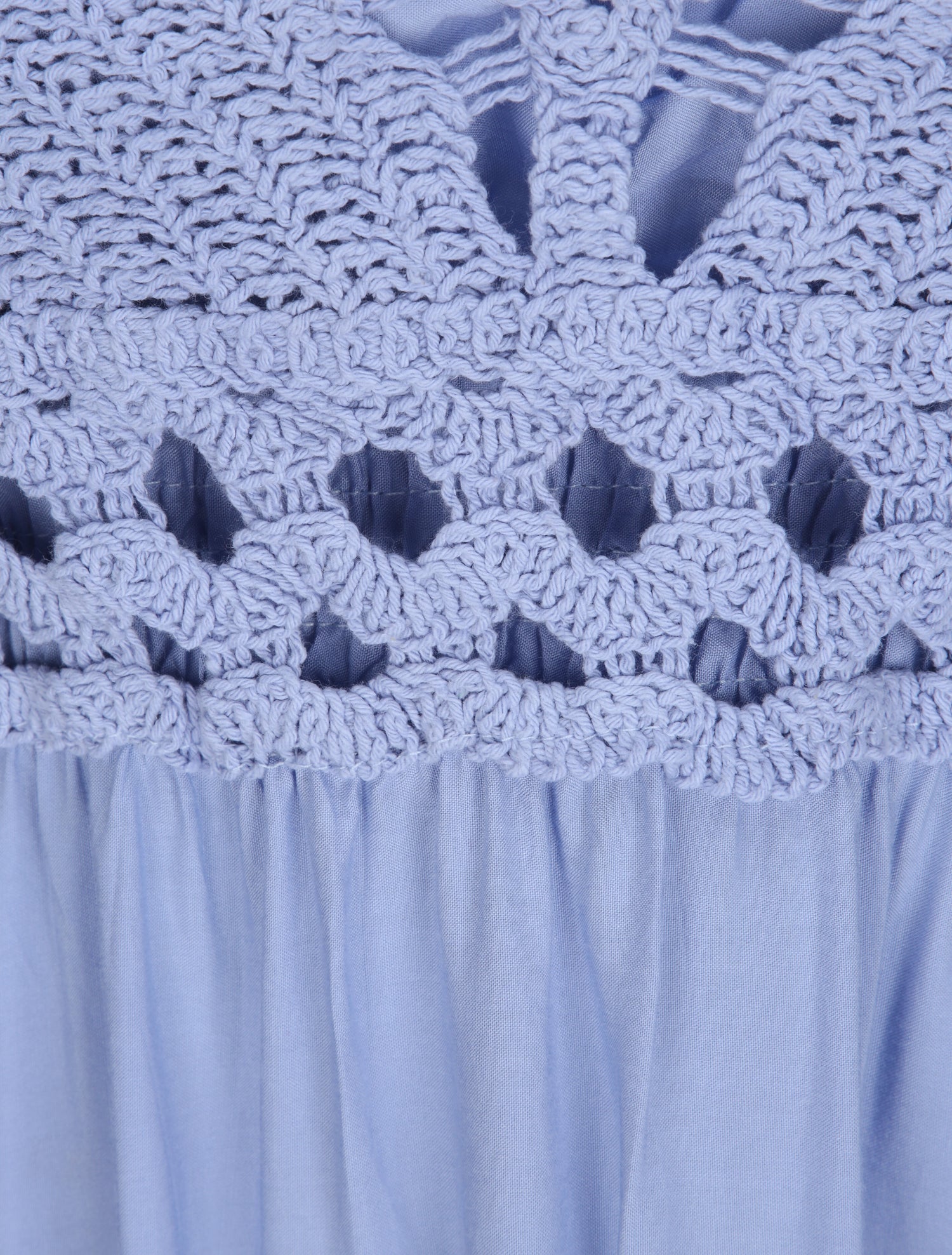 Robe empire uni à dos nu - Bleu clair - 3