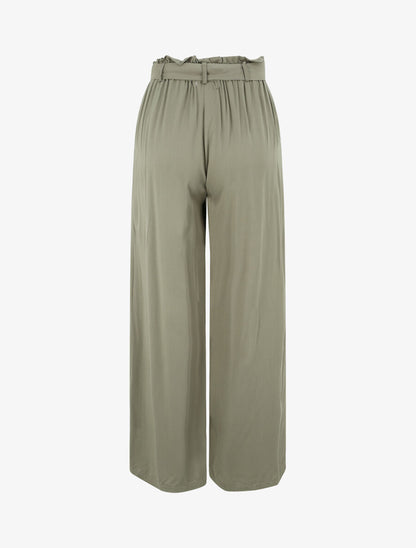 Pantalon fluide uni - Kaki - 2