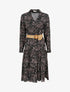 Robe longue à imprimé fleurs des champs - Noir - 1