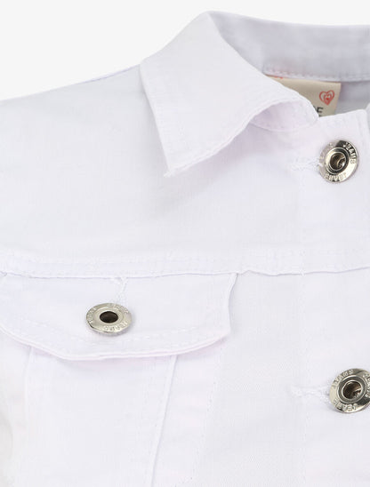 Veste en jean sans manches - Blanc - 3
