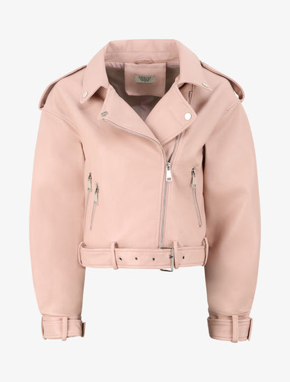 Perfecto en simili à poches zippées - Rose - 1