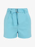 Short fluide uni et ceinturé - Bleu ciel - 4
