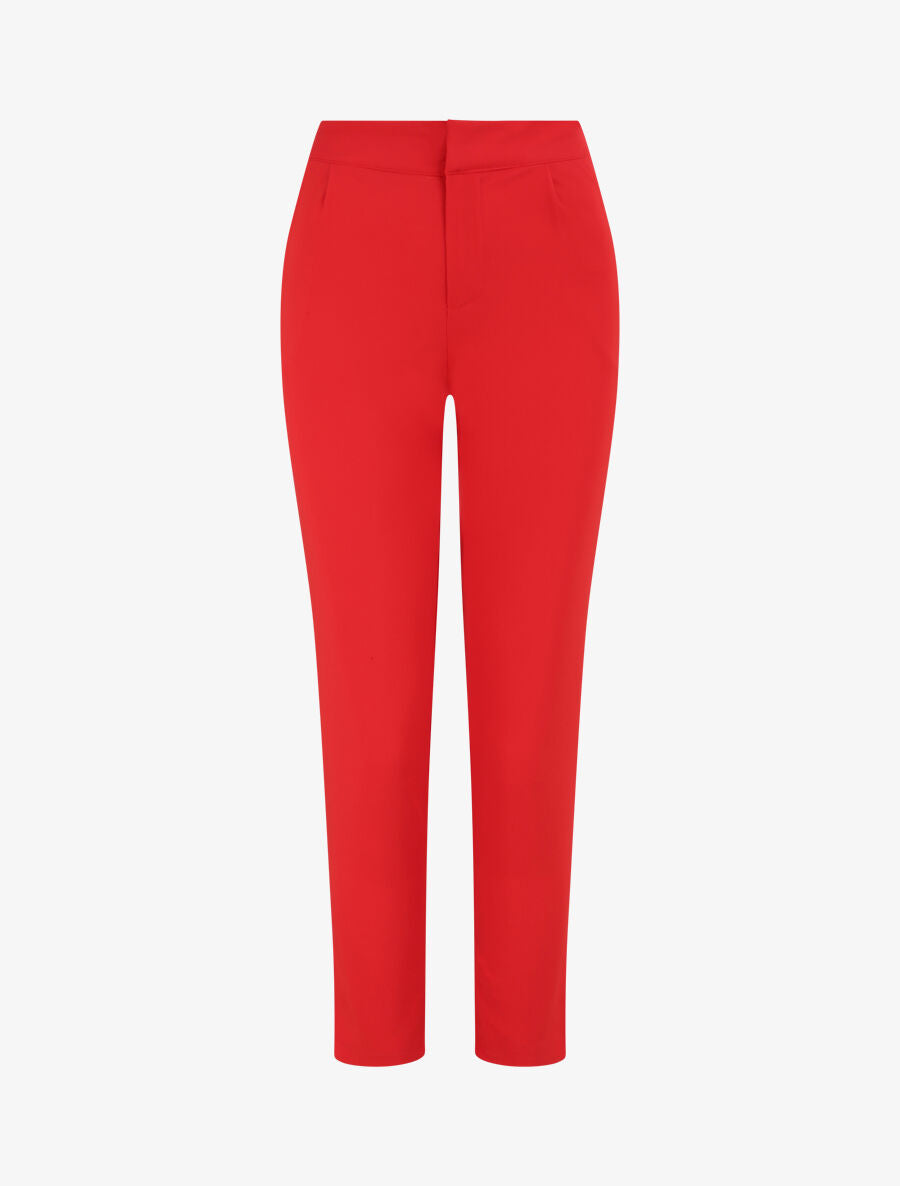 Pantalon fluide élastiquée - Rouge - 4