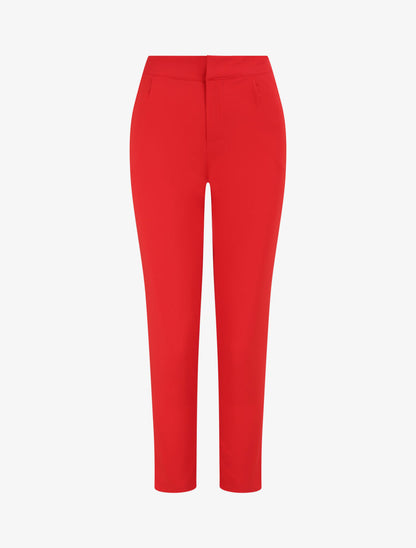 Pantalon fluide élastiquée - Rouge - 4
