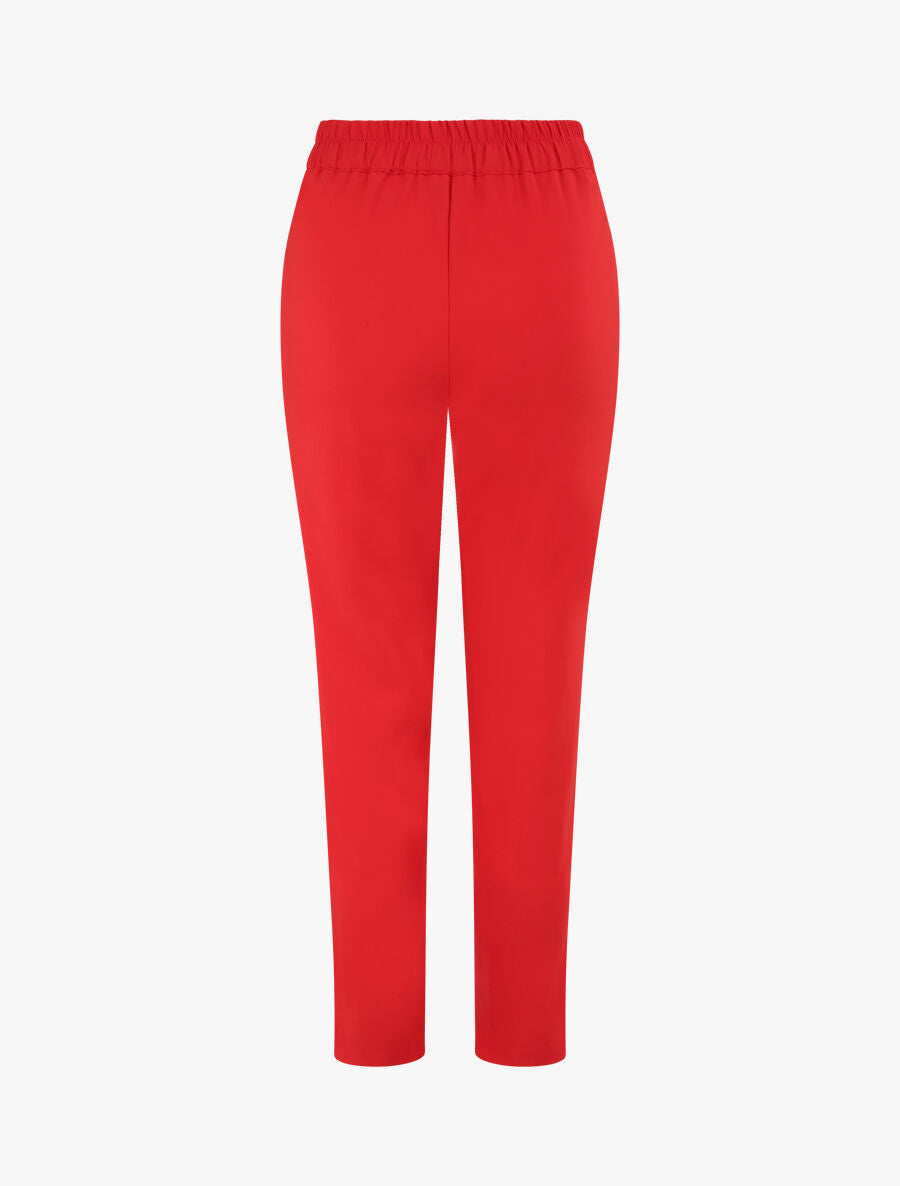 Pantalon fluide élastiquée - Rouge - 2