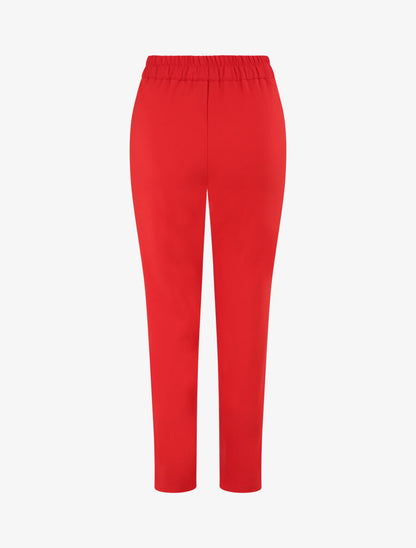 Pantalon fluide élastiquée - Rouge - 2
