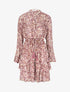Robe patineuse volantée et satinée - Violet - 1