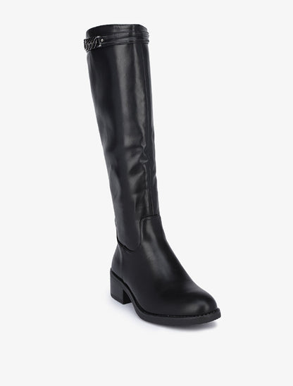Bottes à sangles style chaîne - Noir - 2
