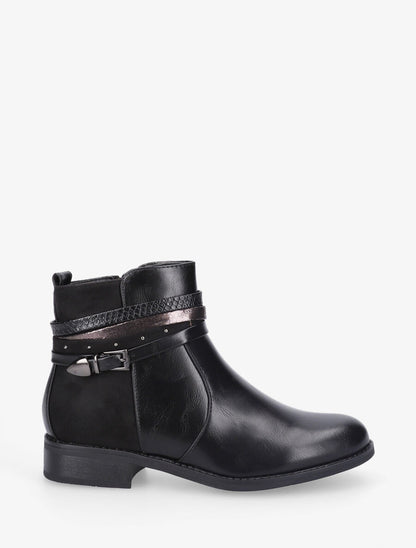 Bottines plates bi-matière - Noir - 5