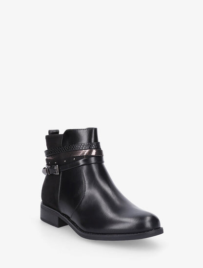 Bottines plates bi-matière - Noir - 2