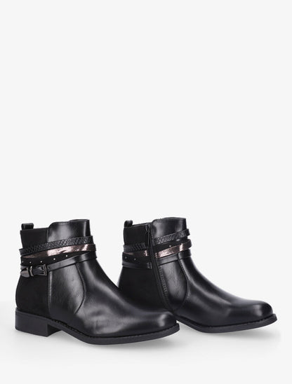 Bottines plates bi-matière - Noir - 4