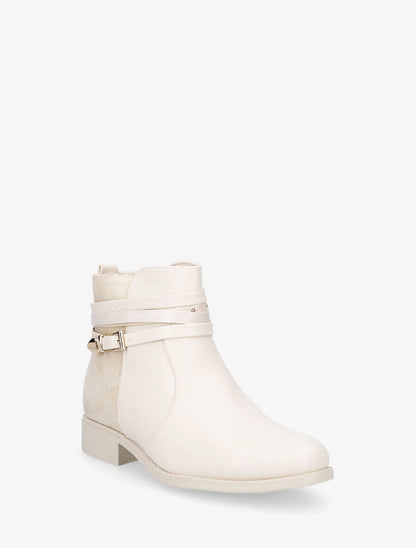 Bottines plates bi-matière - Beige - 2