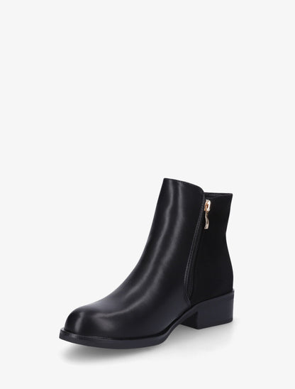 Bottines bi-matière et strass - Noir - 3