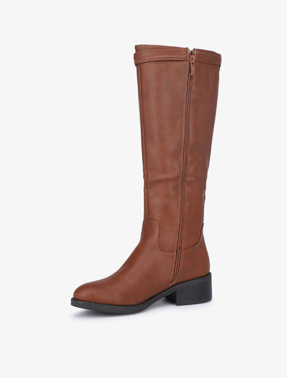 Bottes à sangles style chaîne - Camel - 3