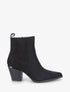 Bottines unies style santiags - Noir - 5