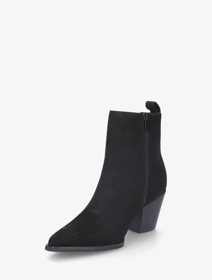 Bottines unies style santiags - Noir - 3