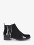 Bottines vernies et effet croco - Noir - 5