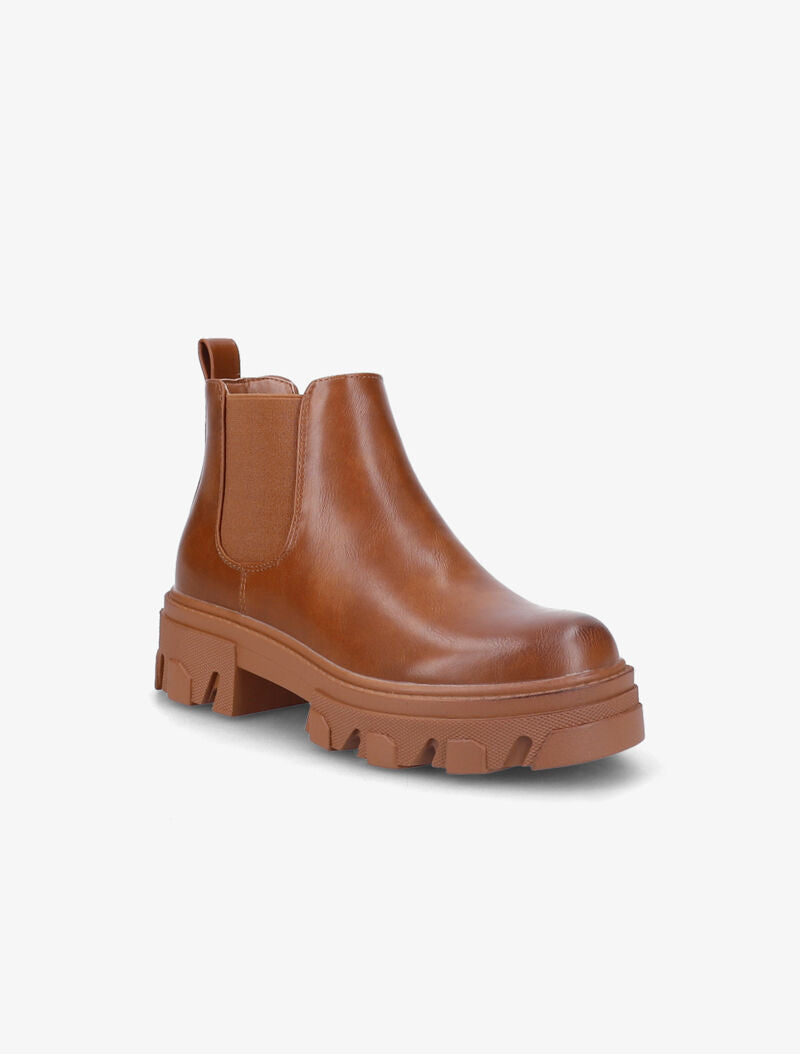 Chelsea boots à semelles crantées - Camel - 2