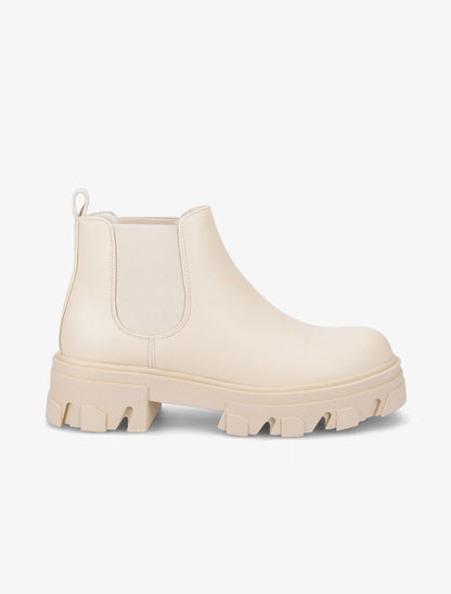 Chelsea boots à semelles crantées - Beige - 1