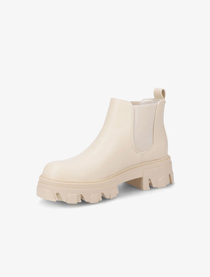 Chelsea boots à semelles crantées - Beige - 3